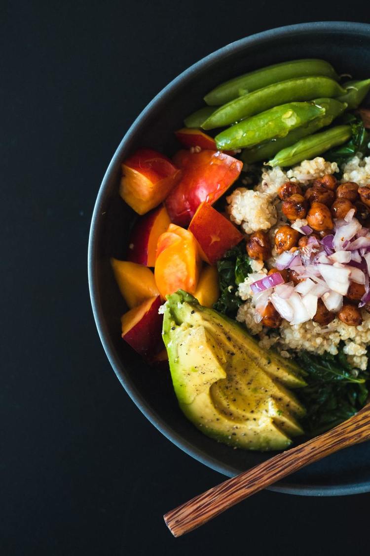 Quinoa and Kale Salad with Nectarines and Avocado - Quinoa Recipe