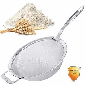 9' Large Stainless Steel Mesh Strainer With Flour Filter